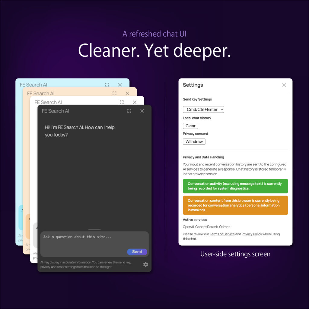 A refreshed chat UI - Cleaner. Yet deeper.