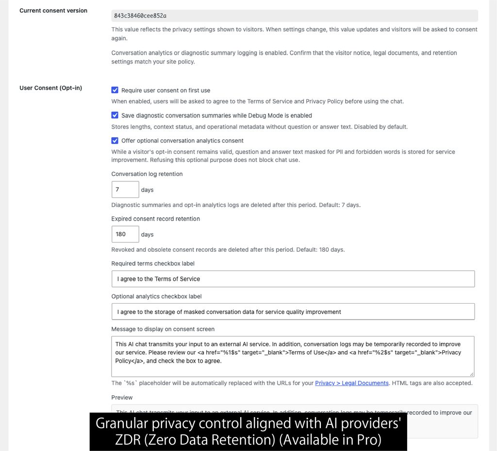 FE Search AI v1.2.0: Enhanced Privacy with Zero Data Retention & a Fully Revamped Chat UI 3 (A screenshot of Privacy settings menu) Granular privacy control aligned with AI providers'
ZDR (Zero Data Retention) (Available in Pro)